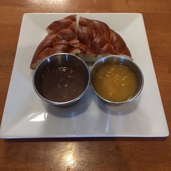 Joe's Cafe - Complimentary pretzel bread with PB&J jam and orange marmalade - Breakfast & Brunch Near Me - Los Angeles, California
