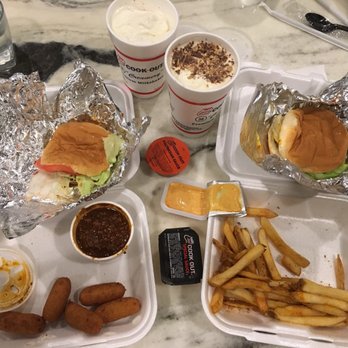 Cook Out - Two Big Trays! Pure love. - Burgers Near Me - Nashville, Tennessee