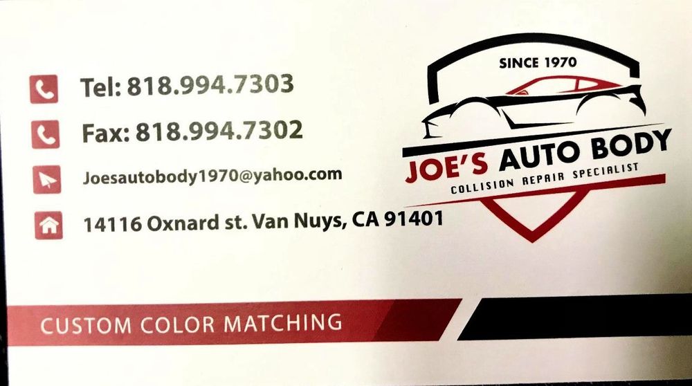 JOE’S AUTO BODY & PAINT SHOP Updated September 2024 12 Reviews 14116 Oxnard St, Van Nuys