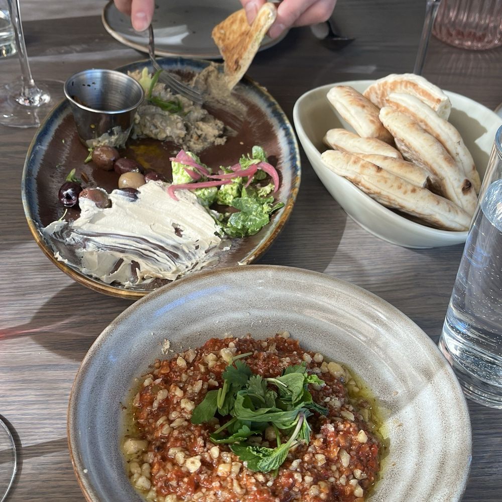 Boychik - The mezze platter, muhammara and pita - Salad Near Me - Aurora, Colorado Boychik - The mezze platter, muhammara and pita - Salad Near Me - Aurora, Colorado