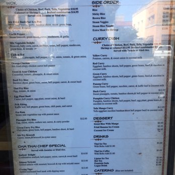 Cha Thai - Menu 08/2017 - Thai Near Me - Rancho Cordova, California Cha Thai - Menu 08/2017 - Thai Near Me - Rancho Cordova, California
