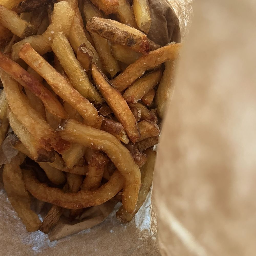 Apollo Restaurant - Got the fries to go, this was inside the bag, real potatoes - Burgers Near Me - Victorville, California
