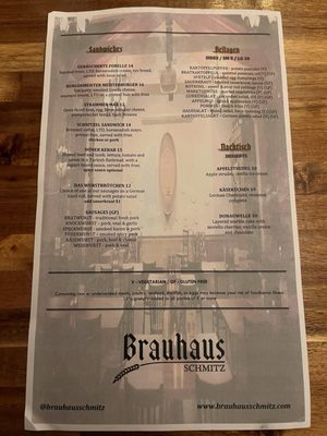 Menu photo 5 Brauhaus Schmitz Philadelphia, PA
