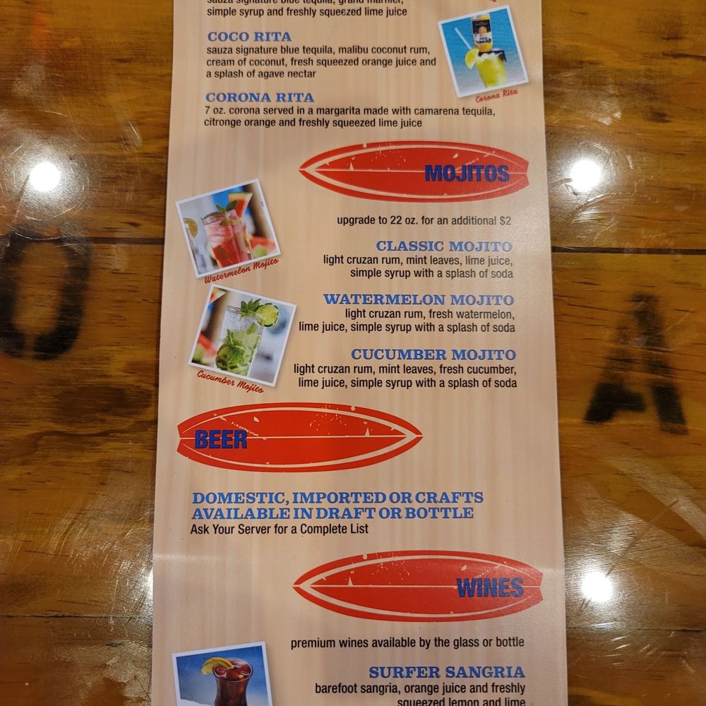Hurricane Grill & Wings - Drink menu part 2 - Chicken Wings Near Me - Miami, Florida