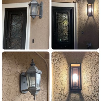 Bostani Electric - Outdoor lighting before and after - Electricians Near Me
