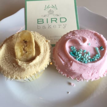 Bird Bakery - Elvis and Soft Pink Vanilla cupcakes. - Desserts Near Me - San Antonio, Texas
