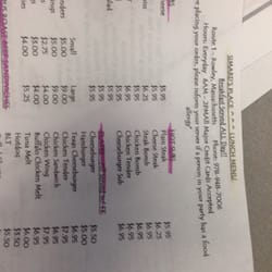Simard's Family Restaurant - Menu