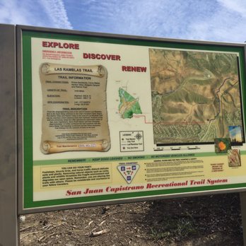 Las Ramblas Trail - Map at the beginning of the trail - Hiking Near Me - San Juan Capistrano, California Las Ramblas Trail - Map at the beginning of the trail - Hiking Near Me - San Juan Capistrano, California
