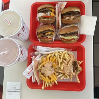 In-N-Out Burger - Double Double (Animal Style) Fries (Animal Style) Extra Large Drink - Burgers Near Me - Keizer, Oregon