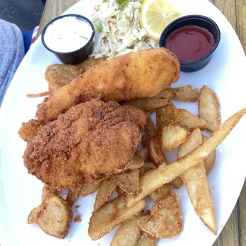 The Tipsy Toboggan - Fish & Chips; Picture doesn't do the portion size justice. Fries were delicious. - American Near Me - Fall River, Massachusetts The Tipsy Toboggan - Fish & Chips; Picture doesn't do the portion size justice. Fries were delicious. - American Near Me - Fall River, Massachusetts