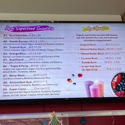 Hawa Smoothies and Bubble Tea - Menu 2/22/23