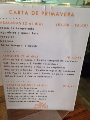 Menu photo 5 Al-Paladar Valencia, V