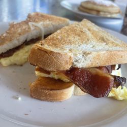 Sippin Cow - Sunshine sandwich with bacon