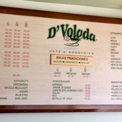 D’Volada - Menu