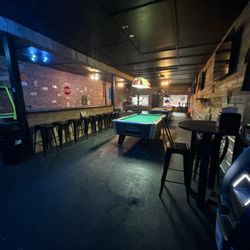 Bleachers - Pool tables also to pass the time.