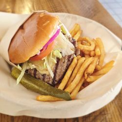 Hall of Flame Burgers - Hatch green chili burger and yes I asked for the ghost pepper cheese!