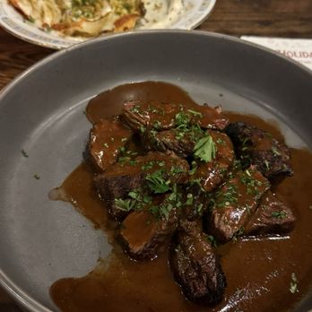 Wood & Salt Tavern - Hanger steak with the side of cabbage - Italian Near Me - Long Beach, California Wood & Salt Tavern - Hanger steak with the side of cabbage - Italian Near Me - Long Beach, California