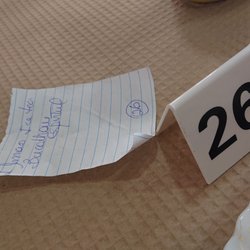 a cantina - Paper table cloth changed with every.guest. On paper the dishes are tracked.... All very practical...