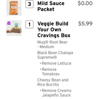 Taco Bell - Screenshot of what I ordered from the app. Specifically the Black Bean Chalupa Supreme. - Fast Food Near Me - Cumberland, Maryland Taco Bell - Screenshot of what I ordered from the app. Specifically the Black Bean Chalupa Supreme. - Fast Food Near Me - Cumberland, Maryland