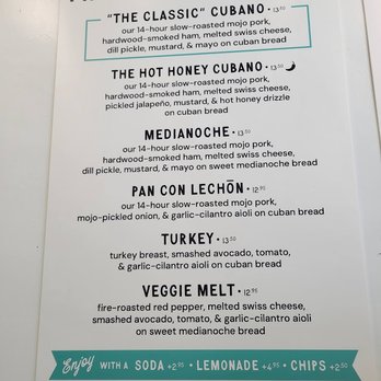 Cubatón Sandwich Shop - Menu - Cuban Near Me - Miami Beach, Florida