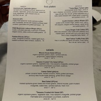 Mizuna - Menu - New American Near Me - Spokane, Washington Mizuna - Menu - New American Near Me - Spokane, Washington