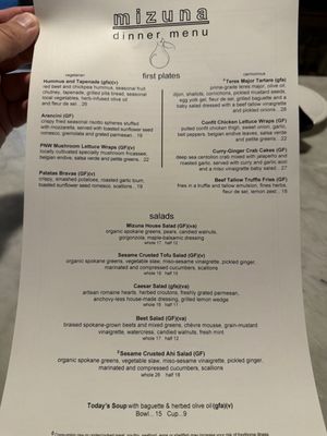 Menu photo 1 Mizuna Spokane, WA