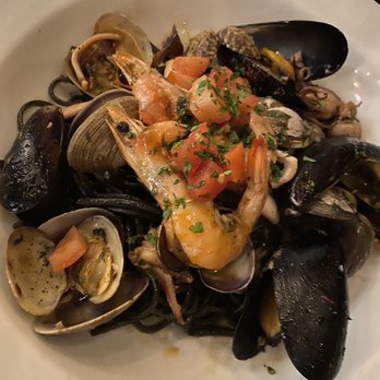 Caffe Macaroni - Black linguine seafood pasta - Italian Near Me - San Francisco, California