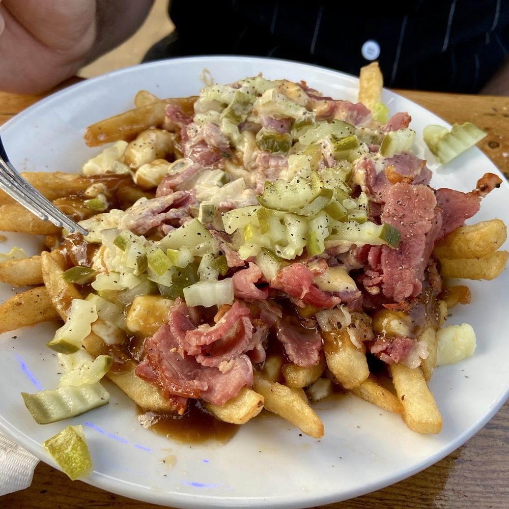 Smoked meat poutine. Smoked meat poutine.