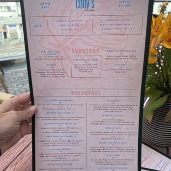 Cody's La Jolla - Menu - Breakfast & Brunch Near Me - La Jolla, California