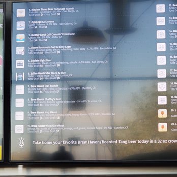 Brew Haven - Menu - Beer Bar Near Me - Ontario, California Brew Haven - Menu - Beer Bar Near Me - Ontario, California