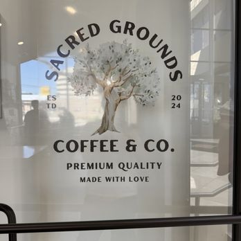 Sacred Grounds Coffee - Logo and door - Coffee & Tea Near Me - Houston, Texas