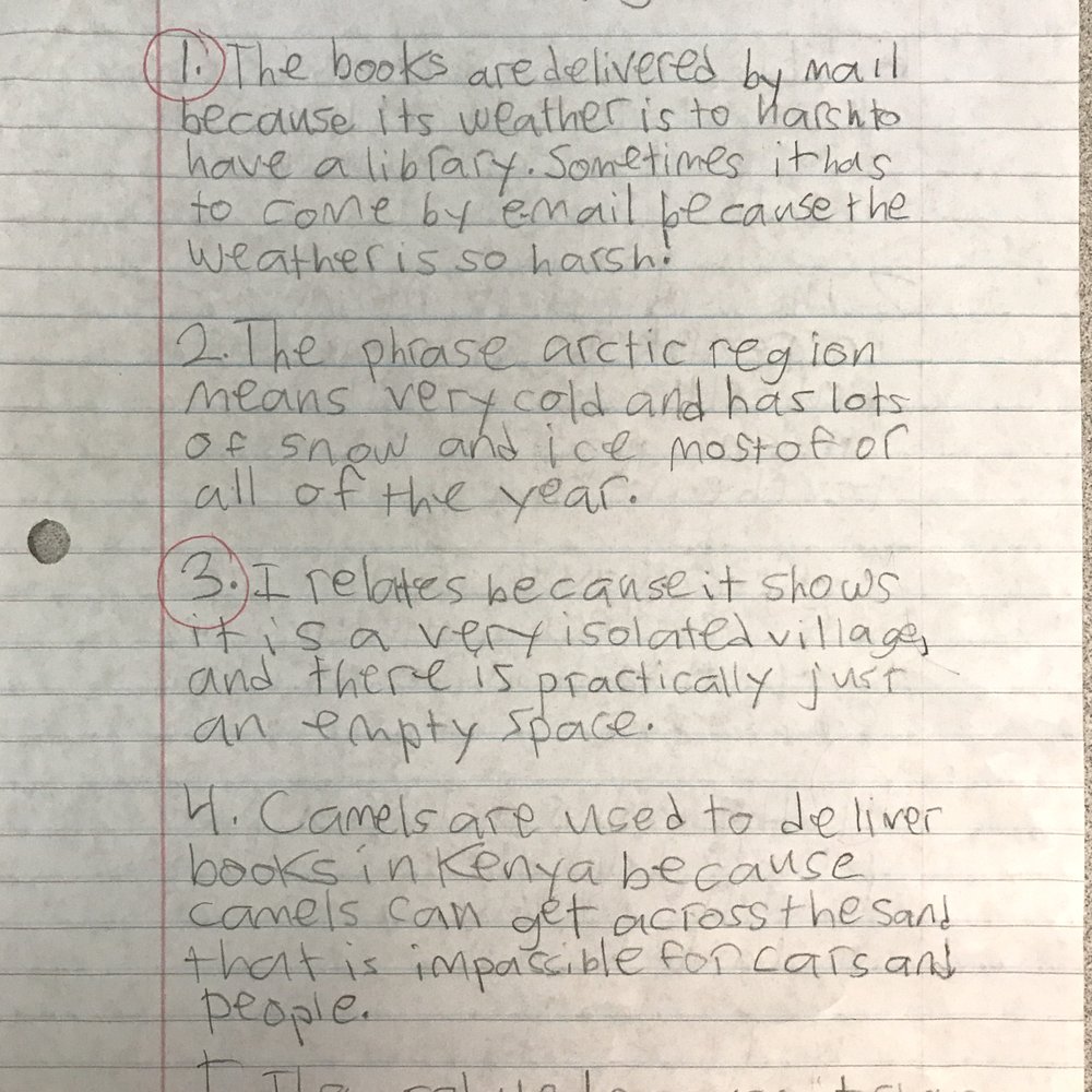 Arcadia Christian School - Our child's answers (p.1). If you read Canada content, you'll see she applied critical thinking to tie the story together for her answer. - Elementary Schools Near Me - Arcadia, California