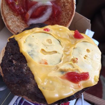 McDonald's - Quarter pounder with cheese, I think? Was meat left in warming tray overnight? I can't believe someone put this on a bun. Sigh.... - Fast Food Near Me - Manteca, California McDonald's - Quarter pounder with cheese, I think? Was meat left in warming tray overnight? I can't believe someone put this on a bun. Sigh.... - Fast Food Near Me - Manteca, California