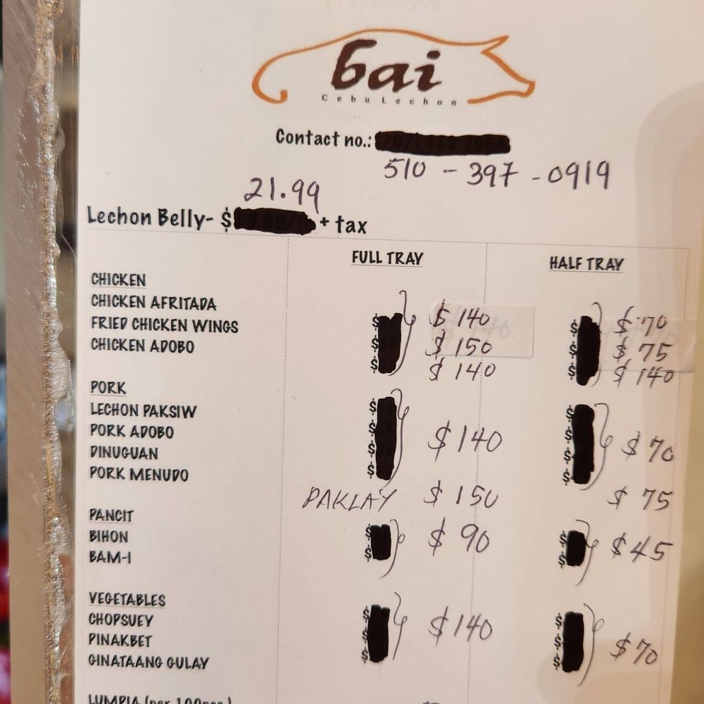 Bai Cebu Lechon - Filipino Near Me - Hayward, California