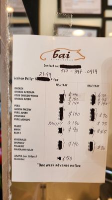 Menu photo 5 Bai Cebu Lechon Hayward, CA