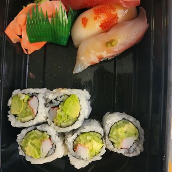 Ginza - 5-piece assorted sushi lunch combo. I ate 3 pieces before I took this pic. - Sushi Bars Near Me - Lancaster, Pennsylvania