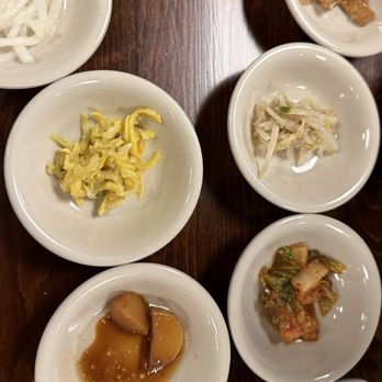 Garlic Bulgogi - Limited banchan and extra servings means extra charge - Korean Near Me - San Antonio, Texas