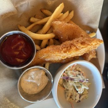 Culinary Dropout - This is the fish and chips we split it so this is a half order - New American Near Me - Salt Lake City, Utah
