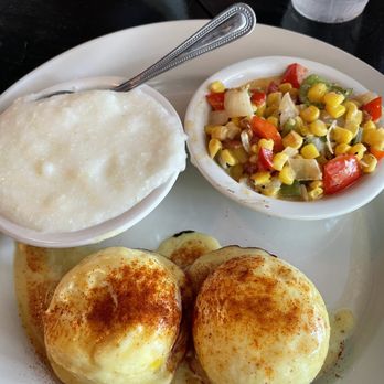 Mayfel's - Egg Benedict  Maque Choux - Southern Near Me - Asheville, North Carolina