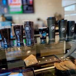 coffee cups and cookies coffee cups and cookies