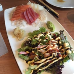 Malin Restaurant and Sushi Bar - Sashimi platter and salad