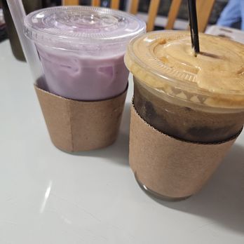 Fresh Roast - Uber coconut iced beverage and apple juice - Coffee & Tea Near Me - San Gabriel, California