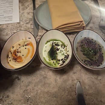 Nura - Dips for bread basket - New American Near Me - Brooklyn, New York Nura - Dips for bread basket - New American Near Me - Brooklyn, New York