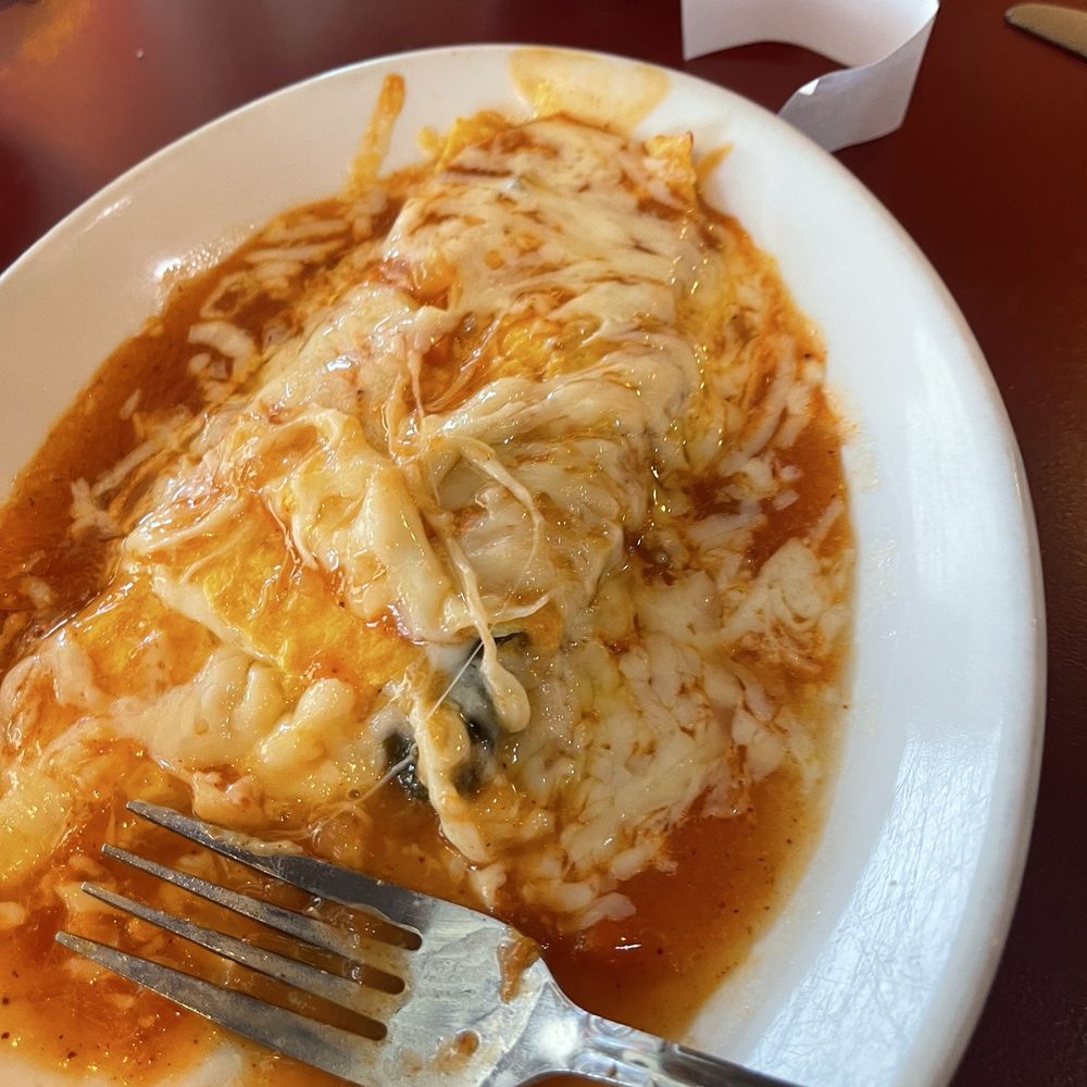 San Blas - Hard to tell, but this is a chili Riano, but it's nothing more than a scrambled egg wrapped around a pepper with cheese melted on top - Mexican Near Me - Molalla, Oregon San Blas - Hard to tell, but this is a chili Riano, but it's nothing more than a scrambled egg wrapped around a pepper with cheese melted on top - Mexican Near Me - Molalla, Oregon