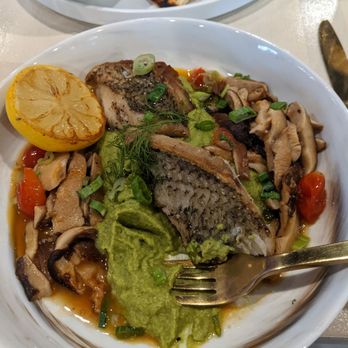 The Grove - Superb rockfish on pea-herb puree - Bars Near Me - Potomac, Maryland