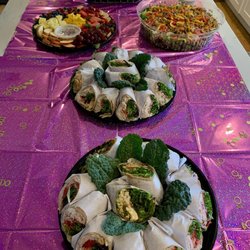 It's Only Natural - Mixed wrap platters, giant salad and mixed fruit platter with cream cheese dip