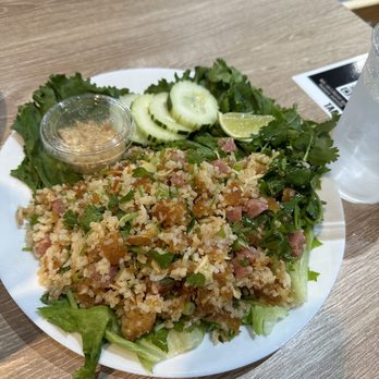 Lao'd District - Nam khao ( crispy rice ) - Thai Near Me - Houston, Texas
