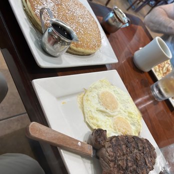 The Nook - The Round Tripper had a decent spread of steak and egged and pancakes. Steak was a bit tough though - Breakfast & Brunch Near Me - Los Angeles, California The Nook - The Round Tripper had a decent spread of steak and egged and pancakes. Steak was a bit tough though - Breakfast & Brunch Near Me - Los Angeles, California