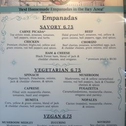 The menu