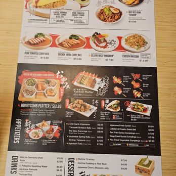 Kyuramen - Menu (forgot to snap the other side) - Desserts Near Me - Huntsville, Alabama